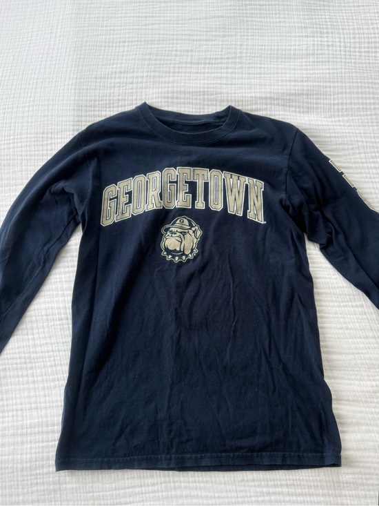 Fanatics Other - Georgetown Hoyas Blue Navy Long Sleeve T-Shirt Size Small Arm Detail Unisex